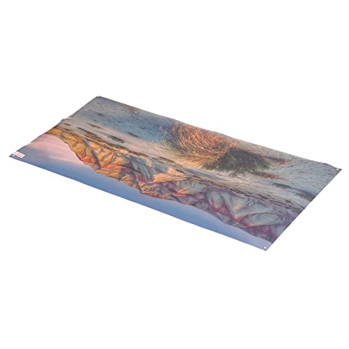 Aquarium Poster Mountain Desert Pattern Self Adhesive 3D PVC Fish Tank Background Decoration, Fade Aquarium Wallpaper Sticker for Freshwater (91 * 50CM) - size: 91*50cm
