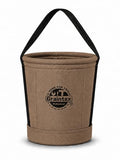 Graintex Canvas Utility Bucket 12"x10"x15". Tapered Tool Bucket, Reinforced Base & Carry Handle, Ripstop Canvas, Multi-Purpose Bag for Jobsite, Gardening, Home Use - Beige - color: Beige