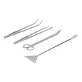 4 in 1 Aquarium Tools Kit, Aluminum Alloy Aquascaping Tool Set with Straight and Curved Tweezers, Spatula, Scissors for Fish Tank Plant Cleaning and Substrate Maintenance