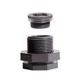 Ququyi 1 Inch PVC Bulkhead Water Tank Connector Adapter Fitting with Plugs Thru-Bulk Pipe Fitting for Rain Barrels, Aquariums, Ponds(Set of 1) - size: 1"-1pcs