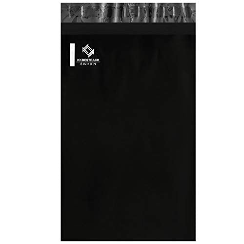 Poly Mailers 6x9 Adhesive Sealing Shipping Envelopes, Mailing Bags for clothing, books and accessories, Waterproof. - color: Black, size: 6" x 9" 100 pcs