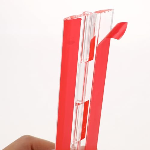 2pcs Acrylic Small Clear Plastic Transparent Folding Self-Adhesive Continuous Hinge for Cabinet Drawer Furniture Aquarium Lid DIY Crafts Display Stand 200x42 mm