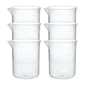 6PCS 100ml Plastic Lab Beakers, Transparent Measuring Cups with Graduated Scale & Pour Spout for Science Experiments, Kitchen, Liquid Measuring - style: 100 ML