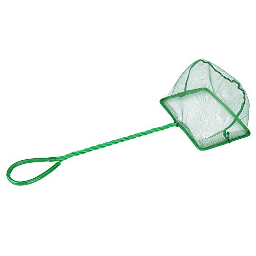2 Pcs Aquarium Fish Net, 5 inches Fine Mesh Quick Catch Fish Net for Fish Tank Betta Fishing Net - color: Green, size: 5" (2-Pack)
