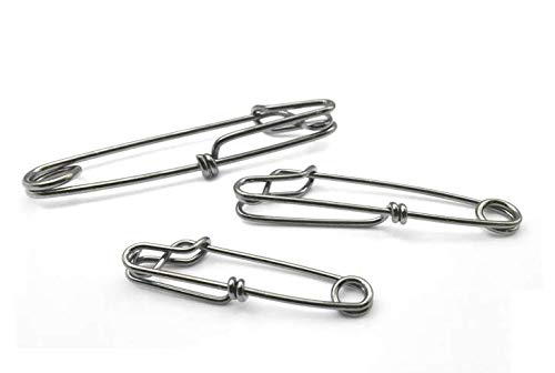 5pcs Longline Fishing Snap Clips Stainless Steel Floatline Tuna Clips 4 Sizes - size: 2.0mmx3.2inch-5pcs