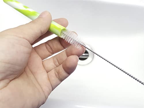 Drinking Straw Cleaning Brushes Set 17" Extra Long 1/2" Extra Wide Pipe Tube Cleaner Nylon Bristles Stainless Steel Handle - 17" x 1/2" (12 mm) - Set of 4 - style: 4 Count (Pack of 1)