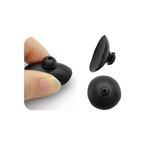 16PCS 28mm Dia Black Aquarium Suction Cup Clips, Soft Rubber Fish Tank Attachments for Pump Lines, Overhead Tube Organization and Aeration Setup - size: 16PCS 28mm