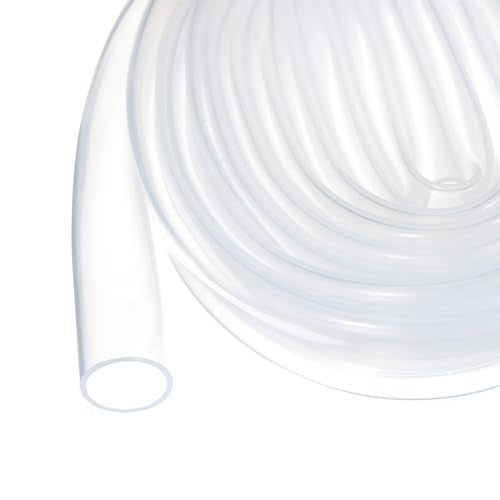 1m(3.3ft) 12mm(1/2") ID x 14mm(9/16") OD Silicone Tubing Clear Industrial Plastic Tubing Pure Silicone Hoses for Pump Siphoning Draining Irrigation Brewing - color: Clear, size: 1/2" x 9/16"