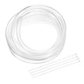 uxcell Flexible PVC Tubing, 8mm ID x 10mm OD - 6.6 Feet Long Clear Vinyl Water Pipe, Lightweight Plastic Hose Water Pipe with Zip Ties for Aquaponics, Air Hose, Irrigation - size: 8mm ID x 10mm OD