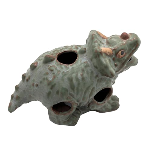 M2cbridge Aquarium Ceramic Cave Rock for Betta Shrimp Cichlid Fish Hideout Decor (Big Dinosaur)