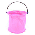 ASEANAO Collapsible Water Bucket, Collapsible Bucket with Handle, Collapsible Water Bucket for Camping,Outdoor,Fishing,Cleaning (Pink), 95556 - color: Pink