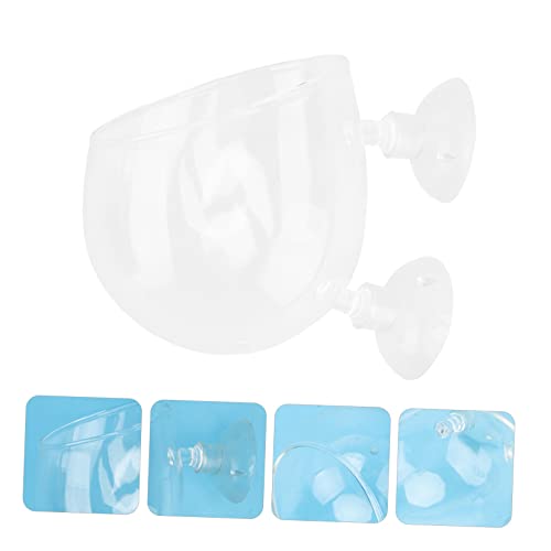BESPORTBLE Glass Aquatic Plant Cup Pot Cups for Fish Tank Water Plant Holder Permeable Base for Shrimp and Planted Tanks Aquarium Decoration