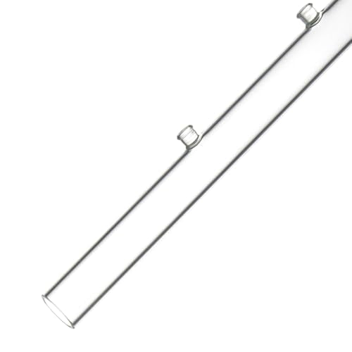 LINLAN 11.81 Inch Glass Shrimp Feeder, Aquarium Feeding Tube and Square Bowl with Two Suction Cups to Prevent Food from Spreading, for Crystal Shrimp and Cherry Shrimp - size: 30CM