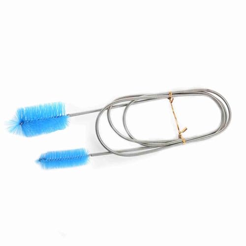 61 Inch Double Ended Tube Cleaner Stainless Steel Spring with Nylon Brush Wire Flexible Aquarium Cleaning Brush for Fish Tank Pipes 9-35mm