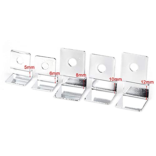 Pssopp 4Pcs Fish Glass Cover Clip, Stainless Steel Aquarium Glass Cover Support Bracket Holders Universal Lid Clips for Rimless Aquarium(6mm) - color: 6mm
