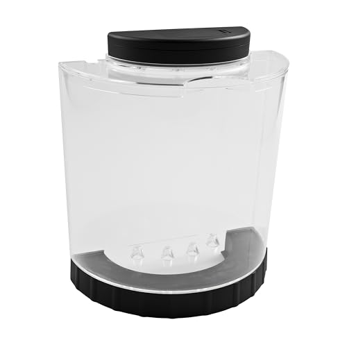 Tetra LED Half Moon Aquarium Kit, 1.1 Gallons, Small, Clear Plastic Fish Tank With Curved Front, Easy Feeding And Movable, Energy-Efficient LEDs Ideal For Bettas Great As Desk Aquarium