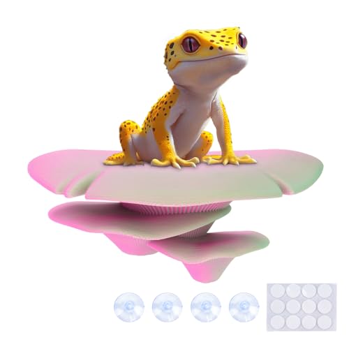 Westant Mushroom Decor for Reptile Tank, Fish Tank, Pet-Safe Bearded Dragon Tank Accessories, Realistic Terrarium Plants for Leopard Geckos, Crested Geckos, Tree Frogs, Snakes (Ember, Trio Cap) - color: Ember, size: Trio Cap