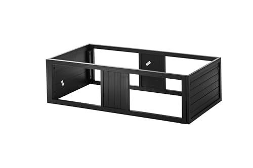 New Age Pet ECOFLEX Two Large Reptile Enclosures with Matching Stacker Combo Set in Black - color: Black, size: Large