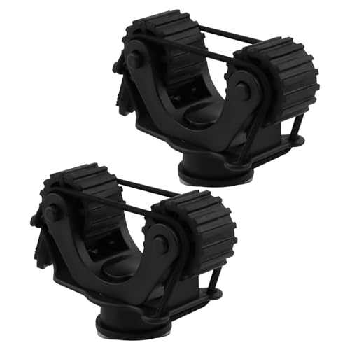 2Pcs Adjustable Kayak Paddle Holder with Dual Heads – Universal Track Mount for Paddles, Fishing Rods & Nets – Kayak Fishing Accessories