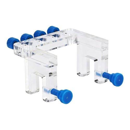 4 Holes Clear Acrylic Aquarium Hose Holder Fish Tank Filter Hose Fixture with Screws for Dosing Pump Tube