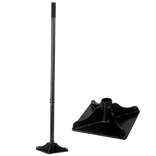 48 Inch Handle Steel Tamper, 8" x 8" Heavy Duty Garden Tamper Tool, Labour-Saving for Levelling Land, Installing Paving Stones and Repairing Pavements