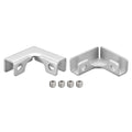 uxcell Glass Fixing Clip, 2pcs for 8-12mm Aluminum Alloy L-Shaped Glass Connector Combination Bracket Reinforced Clamp for Glass Display Cabinet, Fish Tank - size: 8-12mm