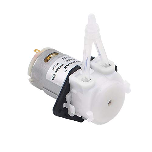INTLLAB 12V DC DIY Peristaltic Liquid Pump Dosing Pump for Aquarium Lab Analytical 3mm ID x 5mm OD - size: 19~100ml/Min