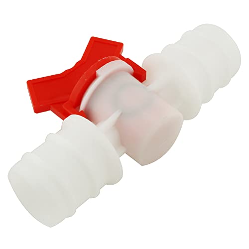 DGZZI Barbed Ball Valve 2PCS 1-Inch ID in-Line Ball Valve Shut-Off Switch with Hose Barb with Hose Barb for Drip Irrigation and Aquariums White - size: 1 Inch
