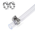 DAVCO 3/4" ID - 10 ft Clear Vinyl Tubing, Low Pressure Flexible PVC Tube, Heavy Duty UV Chemical Resistant Lightweight Plastic Vinyl Hose, BPA Free and Non Toxic, with 2 Stainless Clamps - size: 3/4"ID, style: 10 Feet