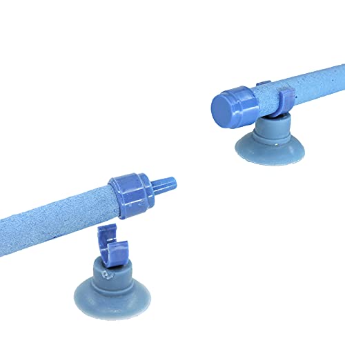WishLotus 2 Pieces Length Aquarium Air Stone Bubble Wall with Suction Cups, Fish Tank Bubbler Air Bar Tube Bubble Release Diffuser Bar for Fish Tank Air Pump (Blue) - color: Blue