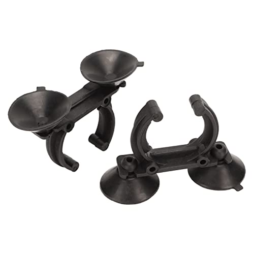 Vikye Aquarium Heater Suction Cup Clips Strong Fixing Stable Holders for Fish Tanks, 2-Pack, LED LightsHeating RodsWater Pipes, Plastic, 1.3in Diameter 1.4in Clamp Height 2.0in for Fish Tank