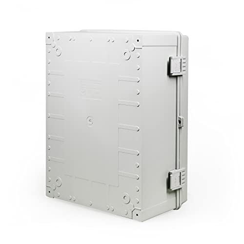 Sunnyglade ABS Plastic Dustproof Waterproof IP65 Junction Box Universal Durable Electrical Project Enclosure with Lock (15.7“x11.8”x7”) - size: 15.7“x11.8”x7”