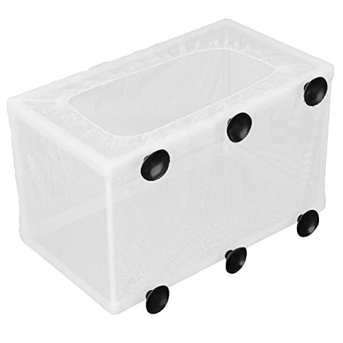 Aquarium Breeder Box with Suction Cups | Detachable Fish Hatchery & Isolation Enclosure | Multi - Functional Incubator for Fry/Unwell Fish/Shrimp | Secure Plastic & Mesh Design - size: L(13x7x2.6cm/5.1x2.8x1in)
