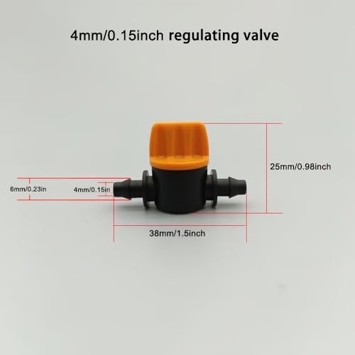 5pcs Miniature Inline Water Valve Plastic Adjustable Flow Control for Aquarium Airlines, Drip Irrigation, Model Crafting, Black - color: Black