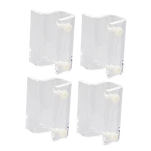Aquarium Support Brackets 4pcs Acrylic Fish Tank Cover Holder Easy to Install Suitable for Open Ribs Tanks (White)