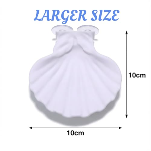 Betta Fish Hammock, Shell Pad with Strong Suction Cup Natural Resting Bed for Bettas Soft Fin-Safe Silicone Betta Fish Tank Decor and Accessories (Blue Large) - color: Blue Large