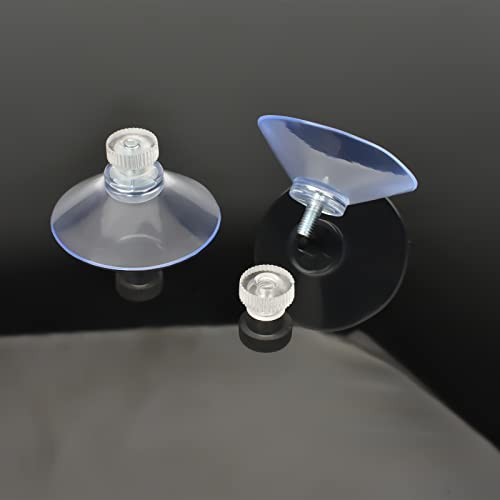 AccEncyc 40 mm Glass Suction Pads Clear PVC Sucker Pads Suction Holder Without Hooks for Bathroom Wall Door Glass Window Car Shade (Clear, 12pcs) - size: 12Pcs Clear