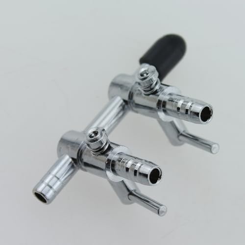 5PCS Aquarium Control Valve Fish Tank Air Valve Metal Stainless Steel Combination Valve Air Pump Air Flow Distributor 2 Ways Threaded Valve for Air Pump and Carbon Dioxide Equipment Split