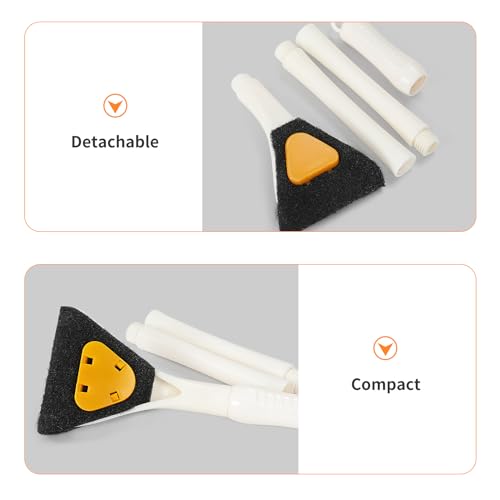 AQUANEAT Fish Tank Cleaning Tools, Aquarium Brushes, Sponge Algae Brush with 18inch Long Firm Handle - color: white, size: 1pc