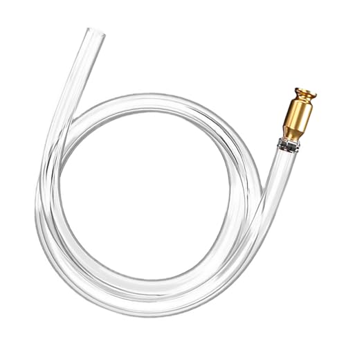 Shaker Siphon Hose for Fuel Transfer Pump 1/2'' Copper Valve Syphon Hose Gas Siphon Pump for Gasoline, Oil, Diesel, Water, Liquid Self Priming Shaker Siphon Hand Pump Tube (6 feet) - size: 6 Feet
