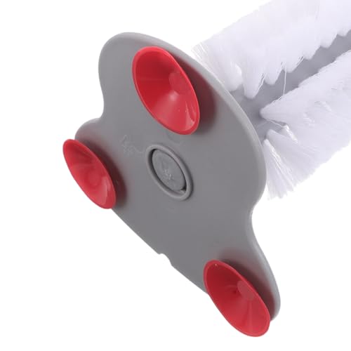 minkissy Turtle Brush with Suction Cup for Aquarium Soft Bristle Scrubber for Turtle Shell Cleaning and Back Scratching Red Suction Pad for Reptile Health