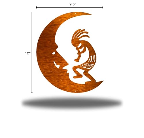 Riverside Designs Kokopelli Wall Art Steel Outdoor Decor | Heavy-Duty and Waterproof | Made in USA (Copper, 18" L x 14.5" W) - color: Copper, size: 18"L x 14.5"W