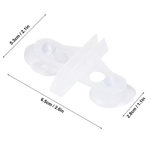 Alomejor Aquarium PVC Fish Tank Separator Divider Support Clamp/Holder for Breeding Fish Tank, 40PCS Blackwhite Suction Cup Separating Board, Suitable for 5-6mm Glass (Black) (White) - color: White