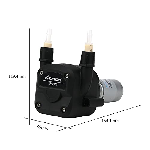 Kamoer KPHM900-HB-B24 900ml/min High Flow Peristaltic Pump 12V DC Brush Motor Liquid Dosing Pump with BPT Tube - style: KPHM100-HB Brush Motor