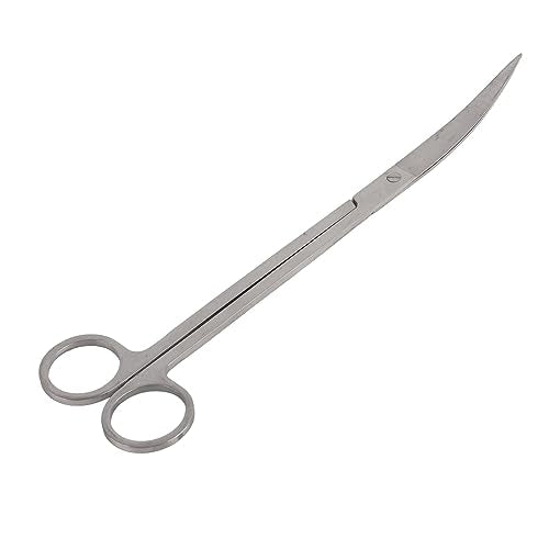Gavigain Stainless Steel Aquarium Scissors, Curved and Straight Designs, Ergonomic Handle, Sharp Blades, for Aquascaping Hobbyists and Professionals (Bend 25cm)