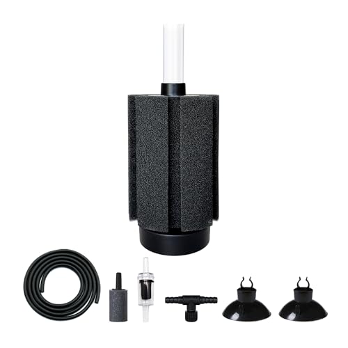 Aquarium Sponge Filter,10 Gallon Bio Sponge Filter with Airstone Breeding Fry Betta Shrimp for Fish Tank 10-30-50 Gallon - size: Small(1 Pack)