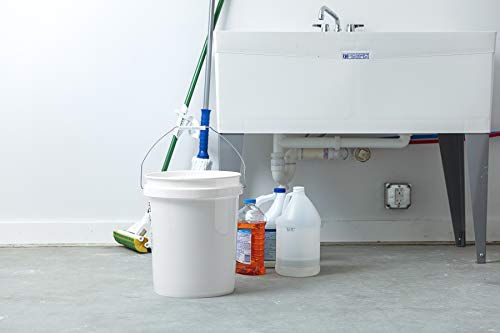 United Solutions 5 Gallon Bucket - 3 Pack, White, Heavy Duty BPA-Free Plastic Bucket, Comfortable Handle, Easy to Clean, Perfect for on The Job, Home Improvement, or Household Cleaning - color: White