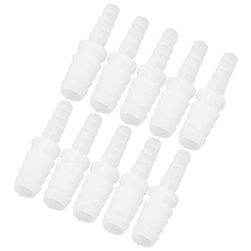 ciciglow 10Pcs Hose Fitting PE Tube Connector Barb Reducer Joint Straight Through Set Kit for Aquarium Fish - Durable Material, Easy to Install (6-11mm Conversion Head)