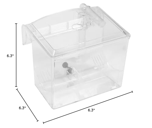 1pc Pneumatic Fish Tank Isolation Box Breeding Case for Guppy Fish Easy Installation Keeps Water Flowing for Acclimation Aquariums
