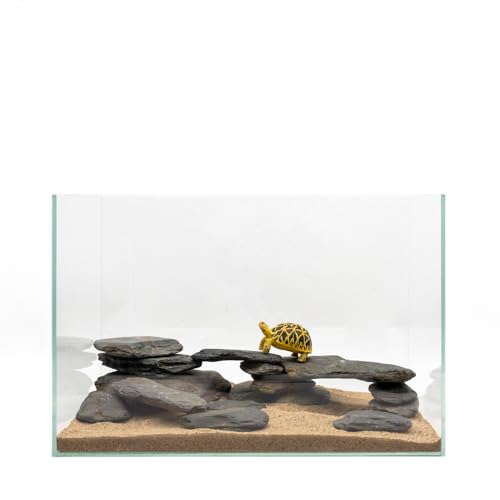 Aquarium Rocks Stream Turtle Platform Natural Slate 3-8 inches Basking Rock for Aquarium Decoration Turtle Tanks Amphibian Reptile Terrariums-10lb - size: 10lb(3-8inch)